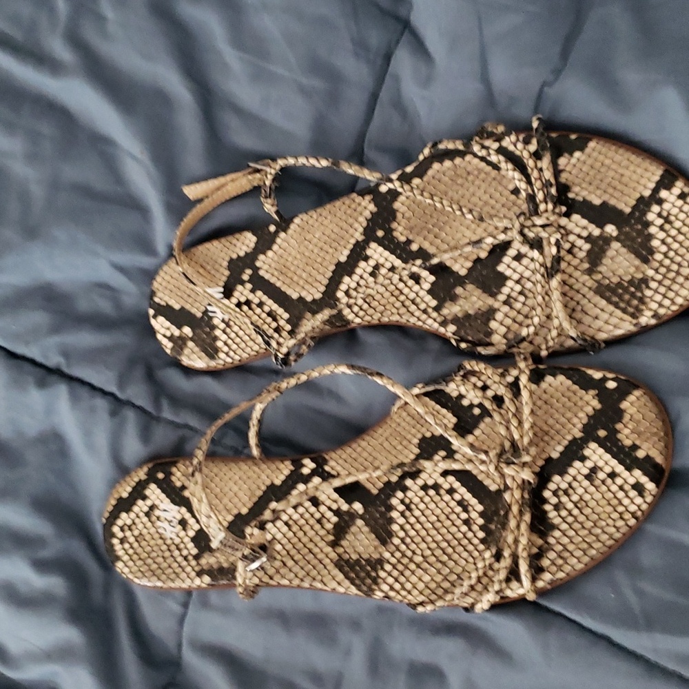 H&M Snake Print Sandals